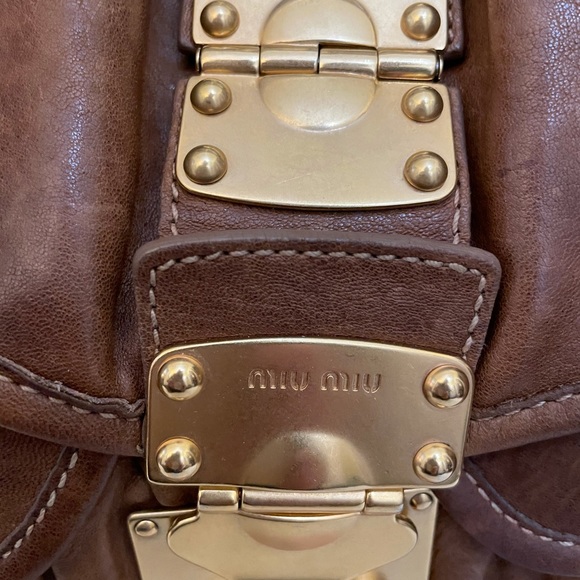 MIU MIU Metalese  Nappa two way bag. 💯 authentic - Picture 6 of 11